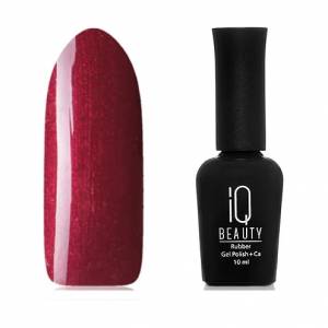 IQ Beauty: Гель-лак для ногтей каучуковый #005 Sparkling Bordeaux (Rubber gel polish), 10 мл