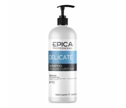 Epica Delicate: Бессульфатный шампунь с гиалуроновой кислотой и витаминами А, С, РР, В5, 1000 мл