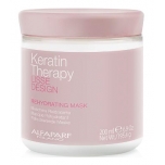 Alfaparf Milano Lisse Design Keratin Therapy: Кератиновая увлажняющая восстанавливающая маска для волос (Rehydrating Mask), 200 мл