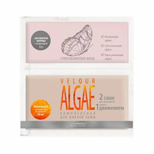 Premium Homework: Суперальгинатная маска для жирной кожи "velour algae", 17 гр + 50 мл