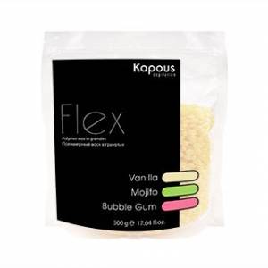 Kapous Depilations Flex: Полимерный воск в гранулах с ароматом Ваниль, 500 гр