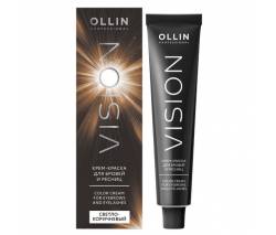 Ollin Professional Vision: Крем-краска для бровей и ресниц Светло-коричневый (Light Brown) 20 мл + лепестки