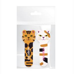 Solomeya: Набор для натуральных и искусственных ногтей: Пилка «Тигренок/Tiger Nail File 180/220 и полировщик для ногтей «Китти»/Kitty Shiner