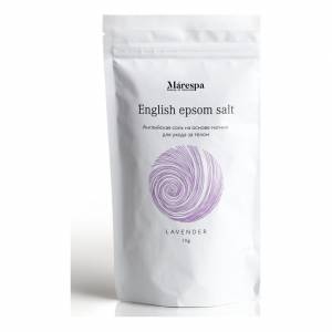 Marespa: Английская соль для ванн c лавандой (English epsom salt Lavande), 1000 гр