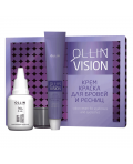 Ollin Professional Vision: Крем-краска для бровей и ресниц Светло-коричневый (Light Brown) в наборе