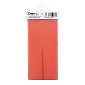 Kapous Depilations: Жирорастворимый воск Розовый Диоксидом Титаниума в картридже с мини роликом, 100 мл