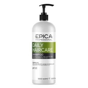 Epica Daily Haircare: Шампунь для ежедневного ухода с маслом бабассу и экстрактом зеленого чая, 1000 мл