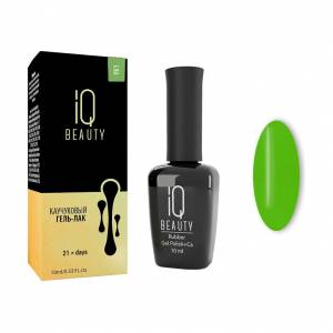 IQ Beauty: Гель-лак для ногтей каучуковый #151 Metagreen (Rubber gel polish), 10 мл