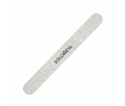 Solomeya: Профессиональная пилка для натуральных и искусственных ногтей Серебро 100/180 грит (закругленная) (Silver Nail File)