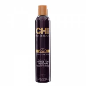 CHI Deep Brilliance: Лак для волос эластичной фиксации Оптимальный результат (Flexible Hold Hair Spray), 284 гр