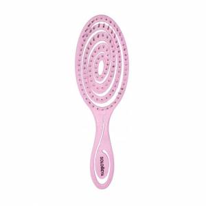 Solomeya: Подвижная био-расческа для волос Светло-розовая (Detangling Bio Hair Brush Light pink), 1 шт