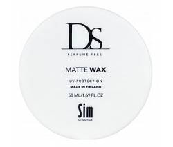 Sim Sensitive DS Perfume Free Cas: Воск для укладки волос гибкой фиксации без отдушек (Matte Wax), 50 мл