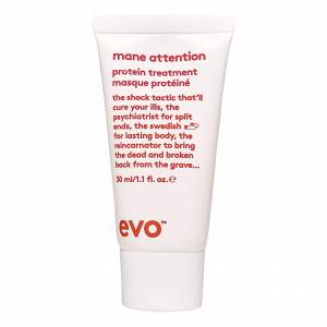 Evo: Укрепляющий протеиновый уход для волос Рецепт для гривы мини-формат (Mane Attention Protein Treatment (travel)), 30 мл