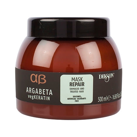 Dikson ArgaBeta vegKeratin: Маска для ослабленных и химически обработанных волос (Mask Repair), 500 мл