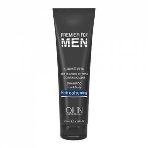 Ollin Professional Premier for Men: Шампунь для волос и тела освежающий (Shampoo Hair & Body Refreshening)