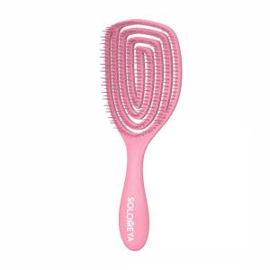 Solomeya: Расческа для сухих и влажных волос с ароматом клубники (Wet Detangler Brush Oval Strawberry), 1 шт