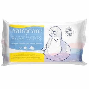 Natracare: Салфетки для новорожденных из "Био-хлопка" (Baby Wipes), 50 шт