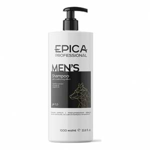 Epica Men's: Мужской шампунь с кондиционирующим эффектом, маслом апельсина, экстрактом бамбука и витамином PP, 1000 мл