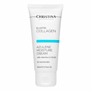 Christina Elastin Collagen: Увлажняющий азуленовый крем с коллагеном и эластином для нормальной кожи (Azulene Moisture Cream with Vit.A, E&H