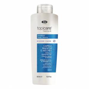 Lisap Milano Silver Care: Шампунь для седых, мелированных волос (Top Care Repair Shampoo), 500 мл