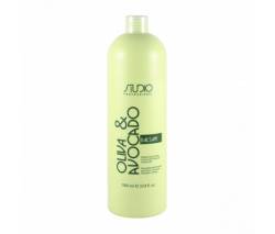 Kapous Studio Olive and Avocado: Бальзам увлажняющий для волос с маслами авокадо и оливы, 1000 мл
