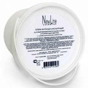 New Line Professional: Крем антицеллюлитный для выравнивания рельефа кожи и коррекции фигуры, 1000 мл