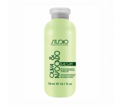Kapous Studio Olive and Avocado: Бальзам увлажняющий для волос с маслами авокадо и оливы, 350 мл