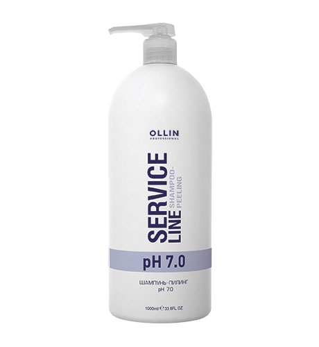Ollin Professional Service Line: Шампунь-пилинг рН 7.0 (Shampoo-peeling pH 7.0), 1000 мл
