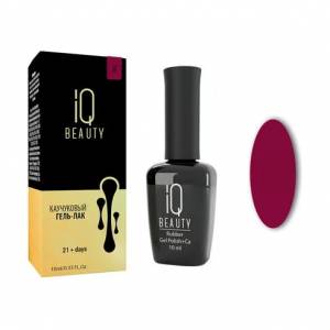 IQ Beauty: Гель-лак для ногтей каучуковый #131 Scarlet flowe (Rubber gel polish), 10 мл