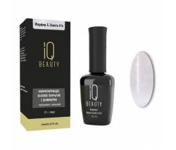 IQ Beauty: Базовое покрытие для гель-лака камуфлирующее с шиммером #14/ Крем&золото (Heebie-jeebies/Shimmer nude base), 10 мл