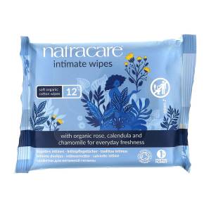Natracare: Салфетки интимные из "Био-хлопка" (Intimate Wipes), 12 шт