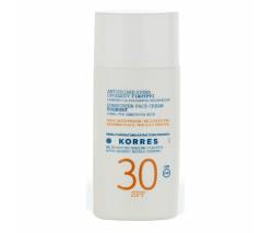 Korres Sun Care: Солнцезащитный крем легкой текстуры для лица с йогуртом spf30