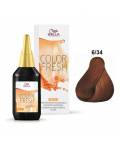 Wella Color Fresh: Оттеночная краска Велла Колор Фреш (6/34 темно-золотистый медный), 75 гр