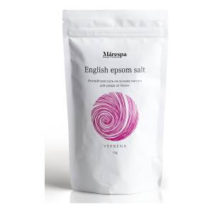 Marespa: Английская соль Эпсом "Вербена" с добавлением эфирных масел вербены и мандарина, 1000 гр