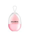 Solomeya: Вельветовый косметический спонж для макияжа Персик (Microfiber Velvet Sponge Peach)