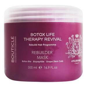 Bouticle Atelier Hair Botox: Ботокс восстанавливающая маска для химически поврежденных волос (Rebuilder Mask), 500 мл