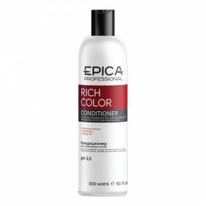 Epica Rich Color: Кондиционер для окрашенных волос с маслом макадамии и экстрактом виноградных косточек, 300 мл