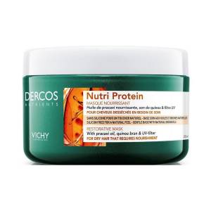Vichy Dercos Nutri Protein: Восстанавливающая маска для секущихся и поврежденных волос Виши Нутриентс Протеин, 250 мл