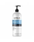 Epica Delicate: Бессульфатный шампунь с гиалуроновой кислотой и витаминами А, С, РР, В5, 1000 мл