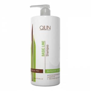Ollin Professional Basic Line: Восстанавливающий шампунь с экстрактом репейника (Reconstructing Shampoo), 750 мл