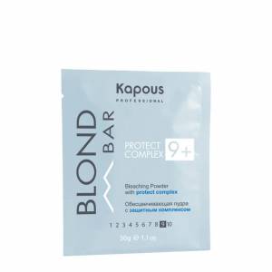 Kapous Blond Bar: Обесцвечивающая пудра с защитным комплексом 9+, 30 гр