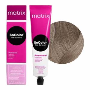 Matrix Soсolor Pre-Bonded: Краситель Светлый блондин натуральный пепельный СоКолор 8NA с бондером, 90 мл