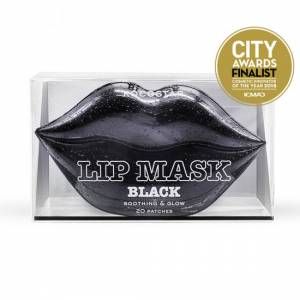 Kocostar: Гидрогелевые патчи для губ с ароматом Черешни (Черные) (Lip Mask Single Pouch (Black)), 20 шт