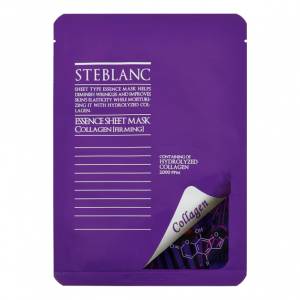 Steblanc Collagen: Укрепляющая тканевая маска для лица с гидролизованным коллагеном (Essence Sheet Mask Collagen), 25 гр