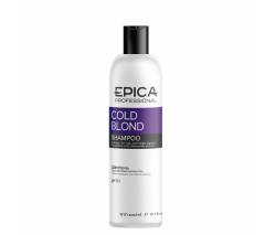 Epica Cold Blond: Шампунь с фиолетовым пигментом, маслом макадамии и экстрактом ромашки, 300 мл