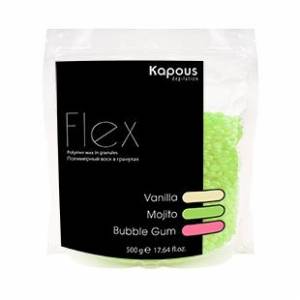 Kapous Depilations Flex: Полимерный воск в гранулах с ароматом Мохито, 500 гр