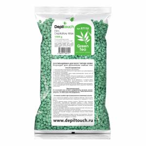 Depiltouch: Пленочный воск «Green Tea» с ароматом зелёного чая, 1000 гр