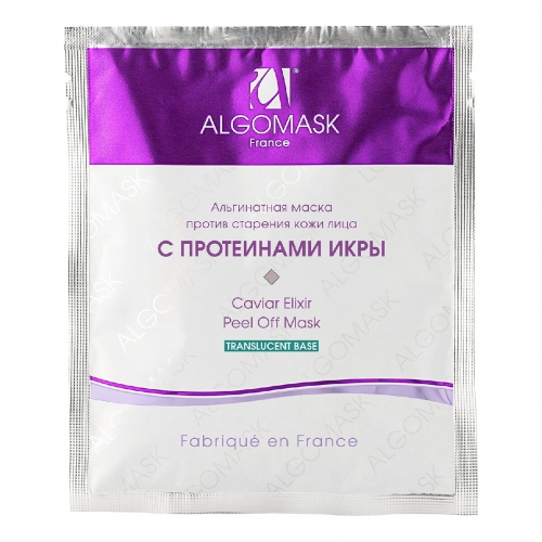 Algomask: Маска альгинатная маска против старения с протеинами икры (Translucent base), 25 гр
