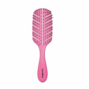 Solomeya: Массажная био-расческа для волос мини Розовая (Scalp Massage Bio Hair Brush Mini Pink), 1 шт