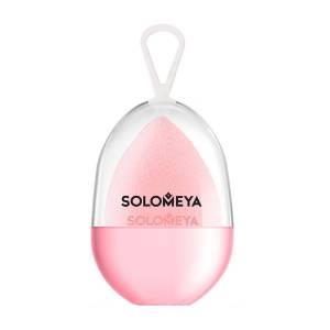 Solomeya: Вельветовый косметический спонж для макияжа Персик (Microfiber Velvet Sponge Peach)